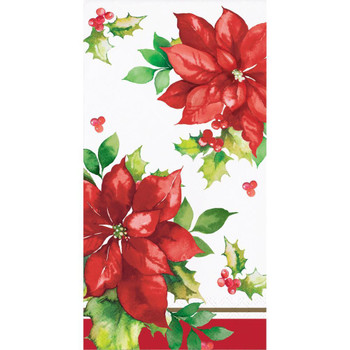 Perfect Poinsettia Paper Christmas Guest Napkins 16ct.