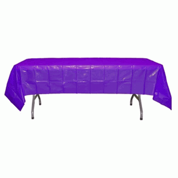 Purple Plastic 54 x 108" Tablecloths