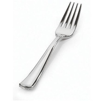 Silver Secrets Full Size Extra Heavy Plastic Forks *Case of 120*