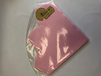 Solid Baby Pink Rice Napkin 15 per Pack