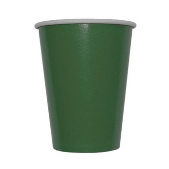 Solid Dark Green Hot/Cold Paper Cups 8ct.