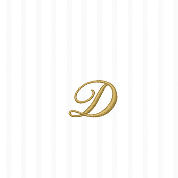 White w/ Gold Monogram "D" Beverage Napkins 20ct.