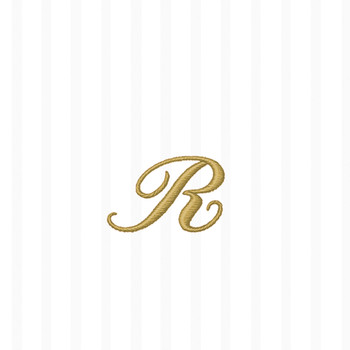 White w/ Gold Monogram "R" Beverage Napkins 20ct.
