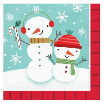 Winter Snowman Christmas Paper Lunch Napkins, 16 count