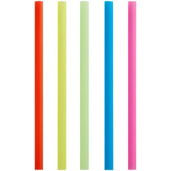 8 1/2" Colossal Neon Unwrapped Straw - 4000/Case