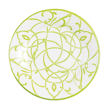 moss green dessert paper plates