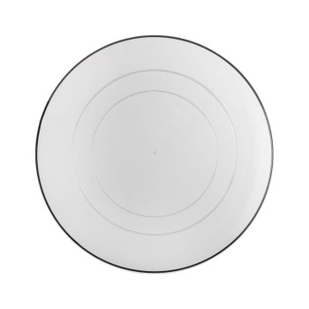 clear plastic plates dinner black border