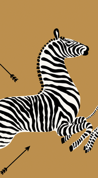 Zebra gold guest napkins caspari