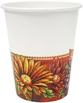 floral art paper cups