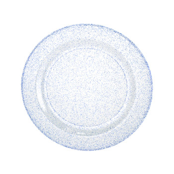 blue glitter plastic dinner plates