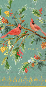 christmas cardinal guest napkins