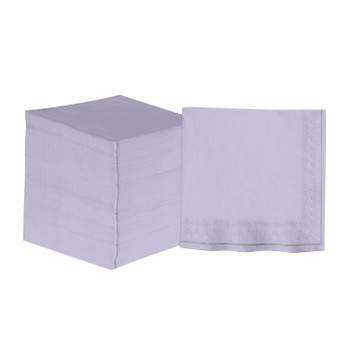 Lavender Purple with Silver Stripe Paper Lunch Napkins | 20 Napkins