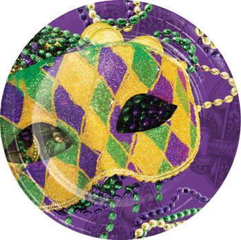 mardi gras paper plates