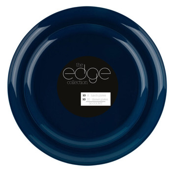 Dark Blue plastic plates edge