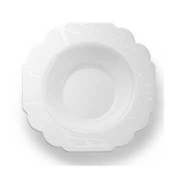 white silver marble plastic  bowls