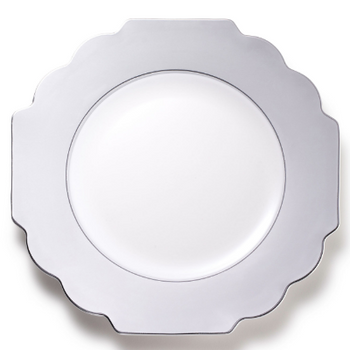 Grey silver marble plastic plates dinner