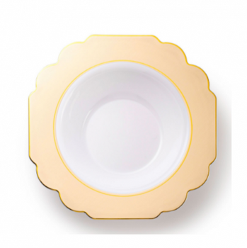 Gold Gold  plastic  soup bowls