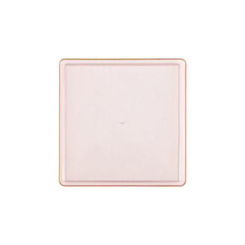 pink w/ gold edge square salad plates