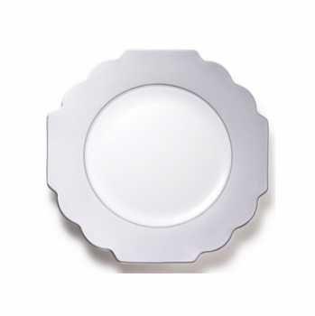 silver / grey dessert plastic plates