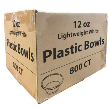 12oz. white plastic bowls bulk