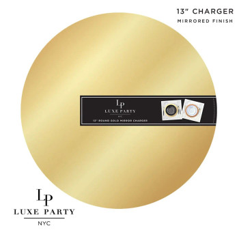 gold round charger 13"