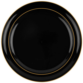 Black Plastic w/ gold edge plates
