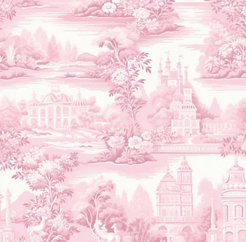 Pink Toile Disposable Airlaid Buffet / Cocktail Napkins - Pack of 20