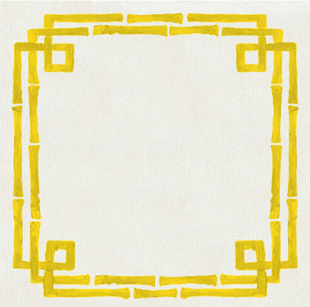 Bamboo Yellow Charger Placemat 12.5" x 12.5" Durable Heavyweight Paper Elegant Table Setting - 24 Count
