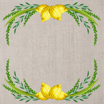 Burlap Lulav Wreath Charger Placemat 12.5" x 12.5" Durable Heavyweight Paper Elegant Table Setting - 24 Count Per Pack