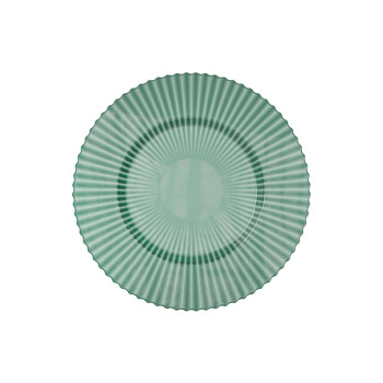 Elegant 9-Inch Round Disposable Party Dinner Plate with Green Emerald Gemstone Design