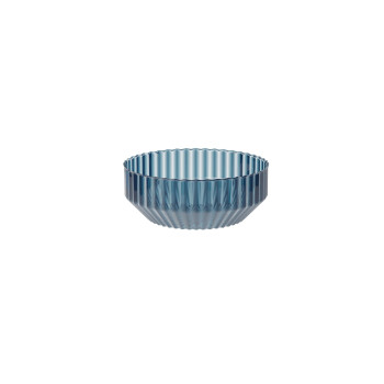 Elegant 16 Oz. Round Disposable Plastic Bowl with Blue Sapphire Gemstone Design