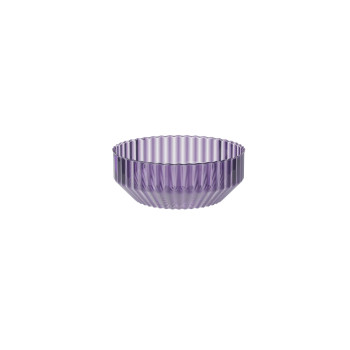 Gemstone Elegant 16 Oz. Round Disposable Plastic Bowl with Purple Amethyst Design
