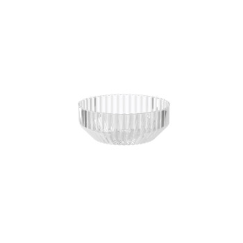 Elegant 16 Oz. Round Disposable Plastic Bowl with Clear Crystal Gemstone Design