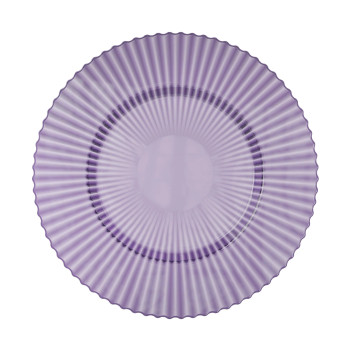 Gemstone  Elegant 11-Inch Round Disposable Party Dinner Plate with Purple Ametyst Design
