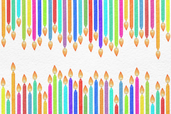 Candle Celebration Placemat 12.5" x 18.5" Durable Heavyweight Paper Elegant Table Setting - 24 Count