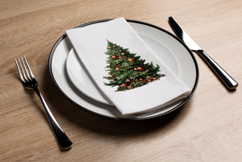 Christmas Tree Disposable Airlaid Buffet / Guest Towel - Pack of 16
