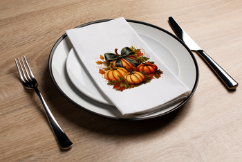 Pumpkins Thanksgiving Disposable Airlaid Buffet / Guest Towel - Pack of 16