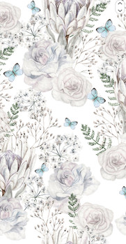 Winter Plush Floral Disposable Airlaid Buffet / Guest Towel - Pack of 16