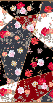 Patchwork Rose Disposable Airlaid Buffet / Guest Towel - Pack of 16