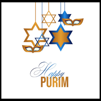 Purim Stars Disposable Airlaid Buffet / Cocktail Napkin - Pack of 20
