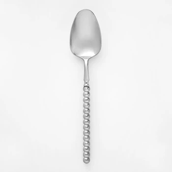 Pearl Silver Plastic Disposable  Spoons Wedding Cutlery 12ct.