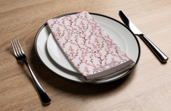 Passover Cherry Blossom  Disposable Airlaid Buffet / Printed Guest Towel - Pack of 16