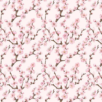 Cherry Blossoms II Disposable Airlaid Buffet/Cocktail Napkins, Soft Luxury Linen-Feel Napkins for Parties, Weddings & Events - 20 Pack