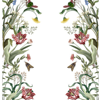 Creeping Garden Disposable Airlaid Buffet/Cocktail Napkins, Soft Luxury Linen-Feel Napkins for Parties, Weddings & Events - 20 Pack