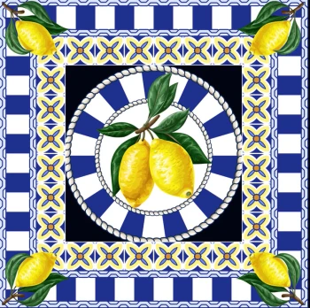 Venetian Lemons Disposable Airlaid Buffet/Cocktail Napkins, Soft Luxury Linen-Feel Napkins for Parties, Weddings & Events - 20 Pack