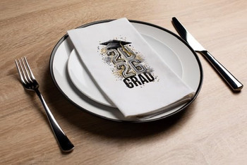 Graduation 2026 Guest Towel Napkins - Premium Airlaid Linen-Feel Disposable Hand Towels for Graduation Party & Event - 16 Pack