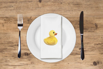 Altoona Design Rubber Duckies Guest Towel Napkins - Premium Airlaid Linen-Feel Disposable Hand Towels for Birthday Party, Baby Shower & Event Decor - 16 Pack