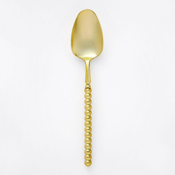 Pearl Gold Plastic Disposable Teaspoons Wedding Cutlery 12ct.