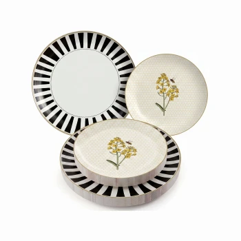 Earthtrends Nectar 8" x  10"Paper Dinner and Salad Plastic Party Plate