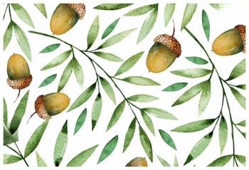 Altoona Design Watercolor Acorns Thanksgiving Disposable Placemats Heavyweight Disposable Paper, Biodegradable, Heat Resistant Non Slip for Dining Kitchen Holiday Party Decor- 12.5 x 18.5 Inch,24 Sheets